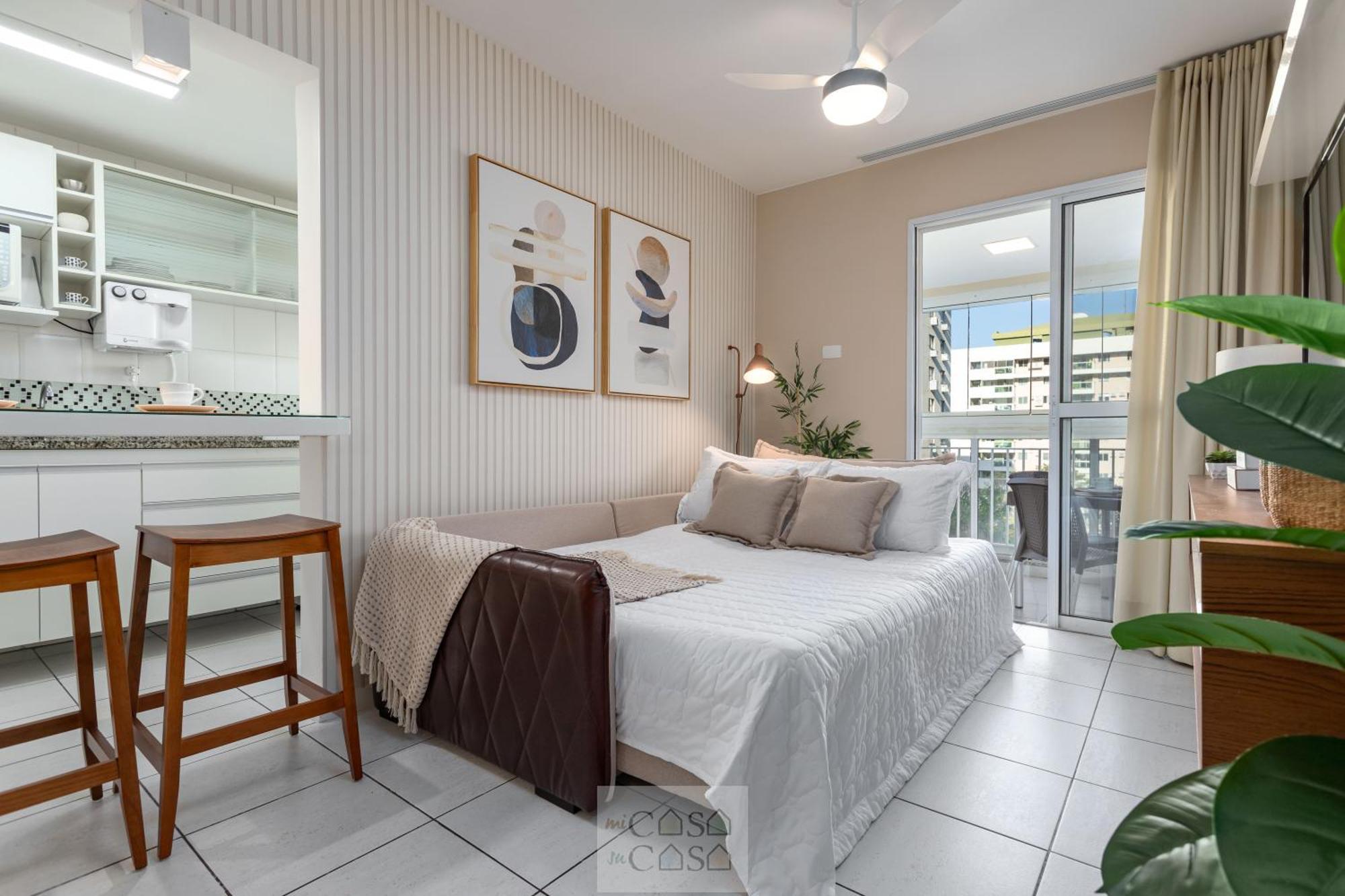 2 Quartos Com Varanda A 300M Riocentro Wi-Fi 120Mbps E Cozinha Completa - Condominio Com Piscina, Estacionamento, Portaria 24H E Parquinho Infantil - Apartamento Indicado Para Grupos, Hospedes A Trabalho E Criancas Río de Janeiro Habitación foto